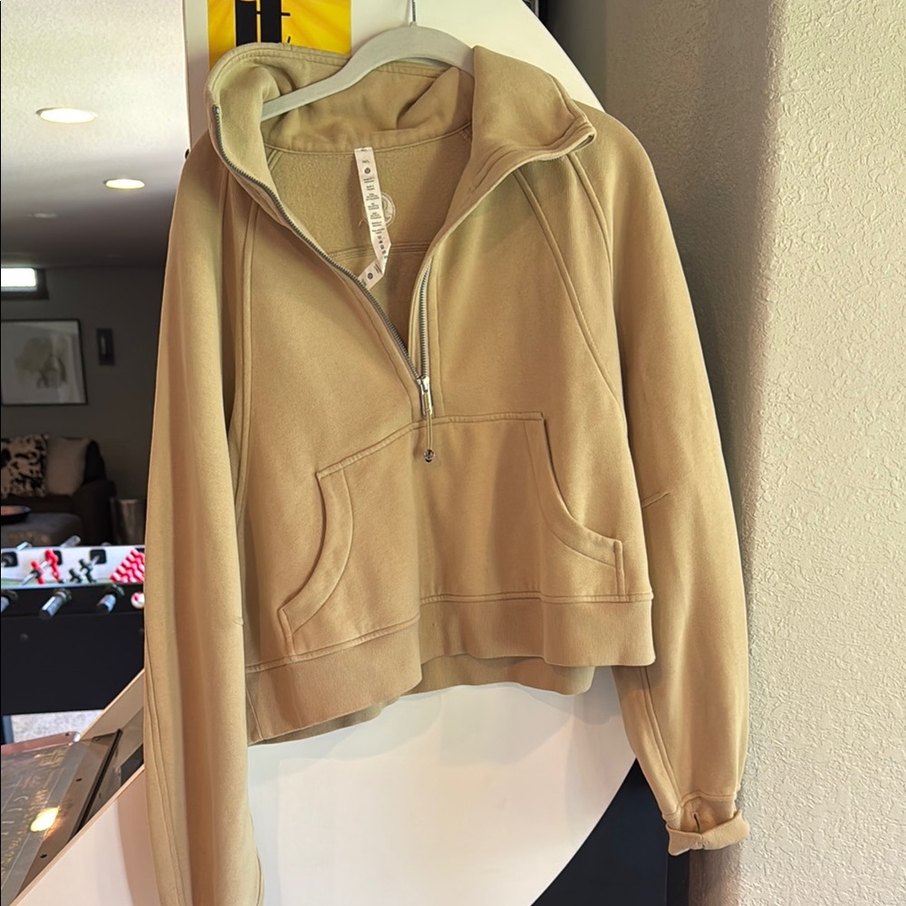 Lululemon Athletica Beige Half-Zip Sweatshirt